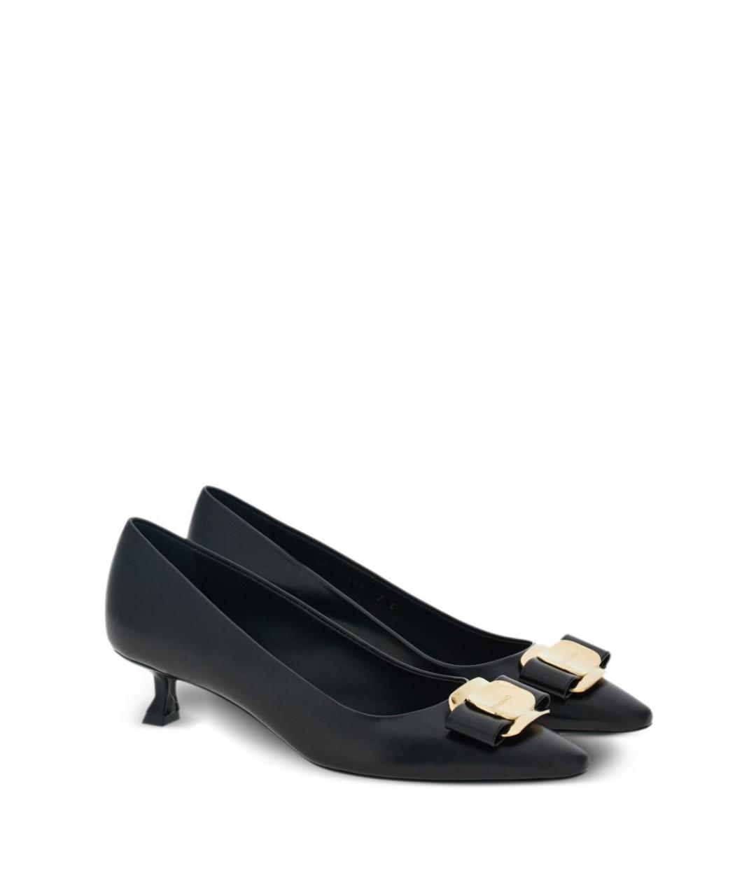 FERRAGAMO Черные кожаные туфли, фото 2