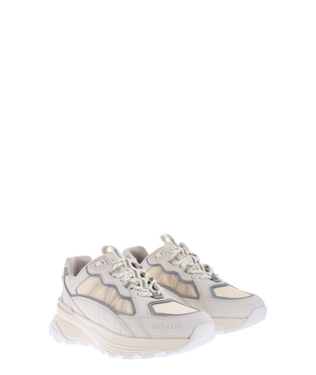 MONCLER Бежевые синтетические кроссовки, фото 4