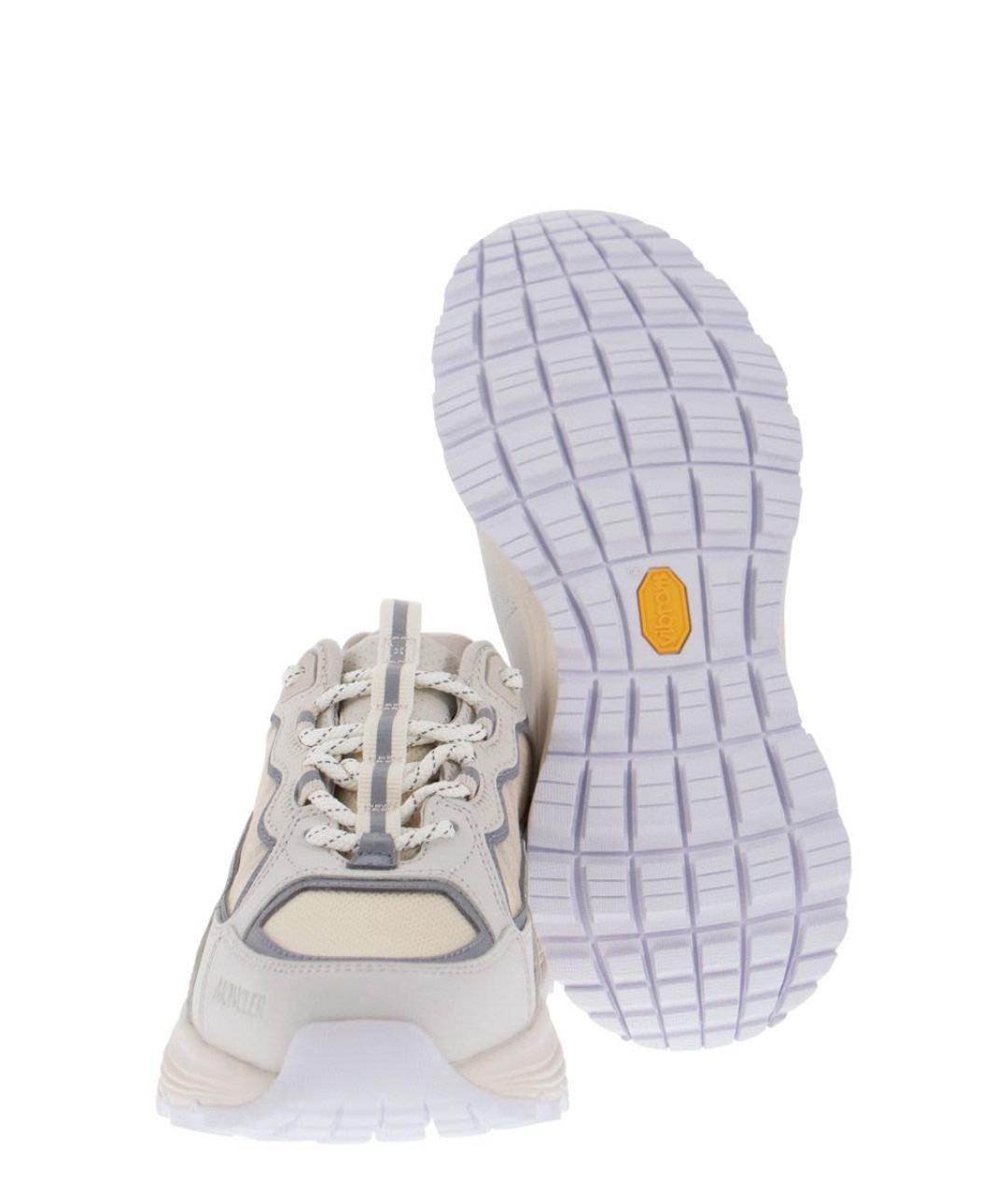 MONCLER Бежевые синтетические кроссовки, фото 5