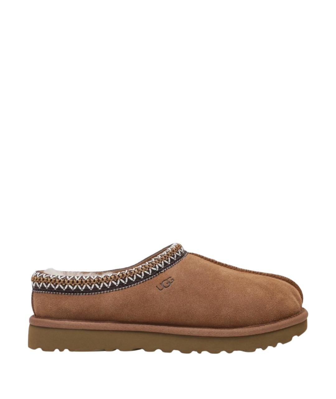 UGG AUSTRALIA Коричневые кожаные сабо, фото 1