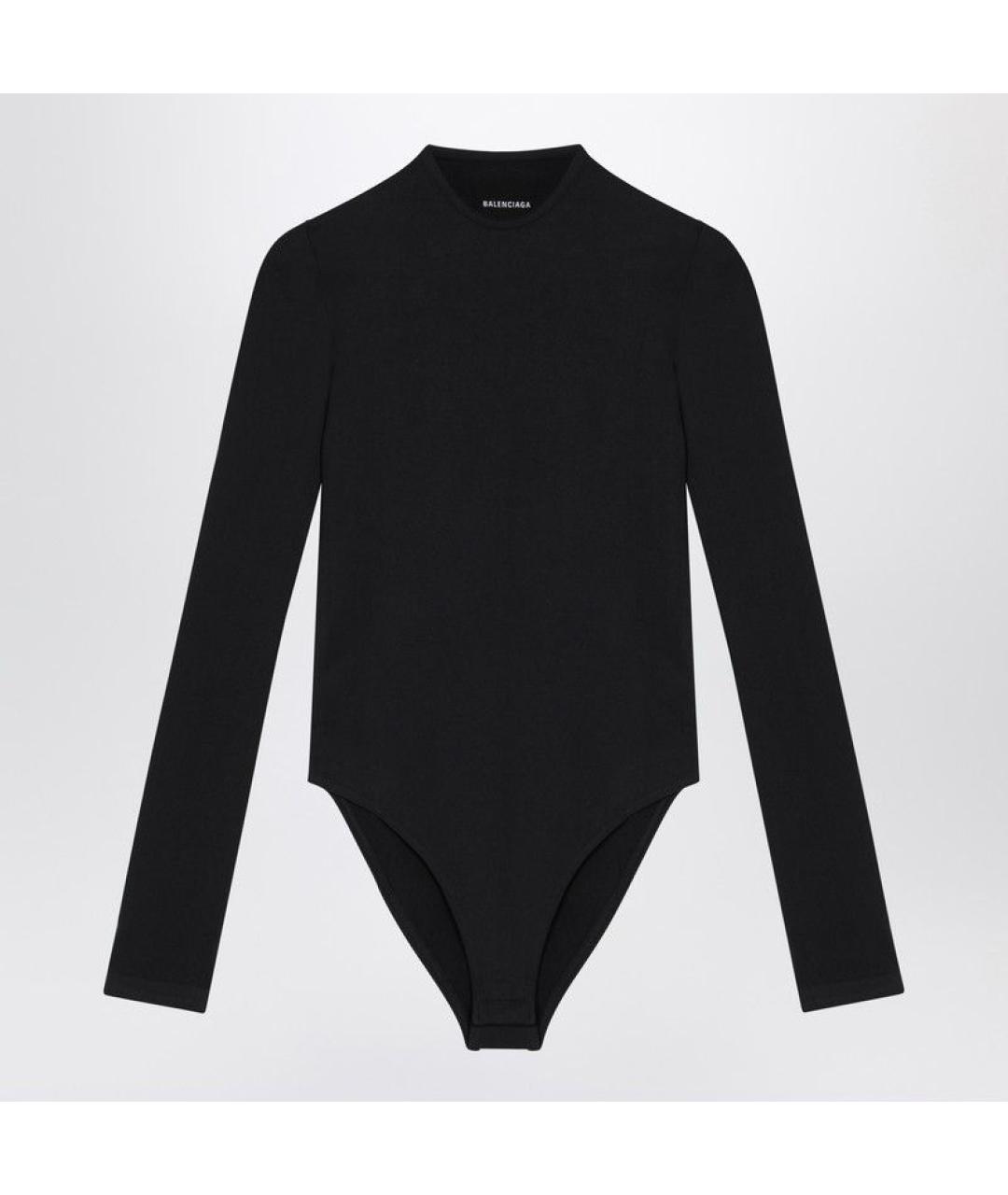 BALENCIAGA Черная полиамидовая футболка, фото 2