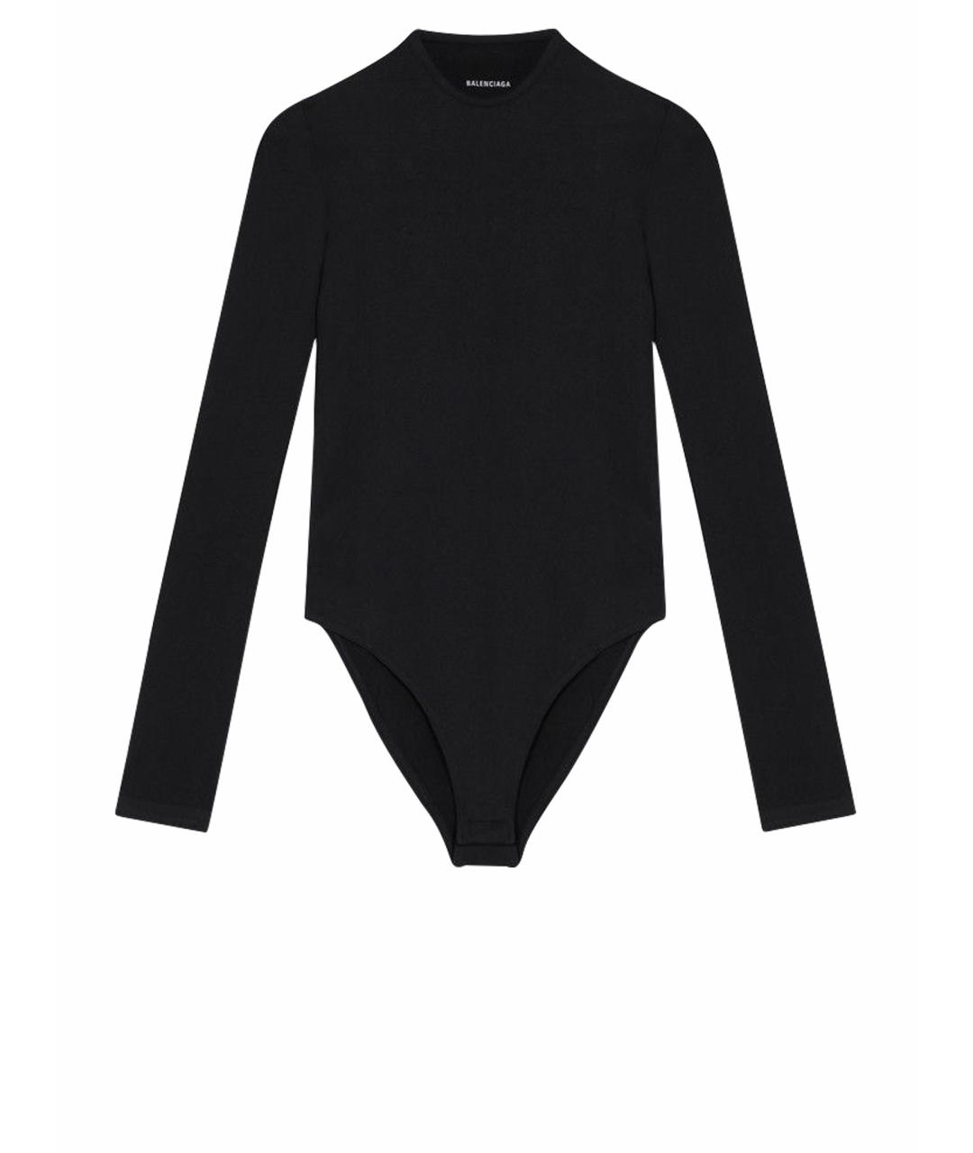 BALENCIAGA Черная полиамидовая футболка, фото 1