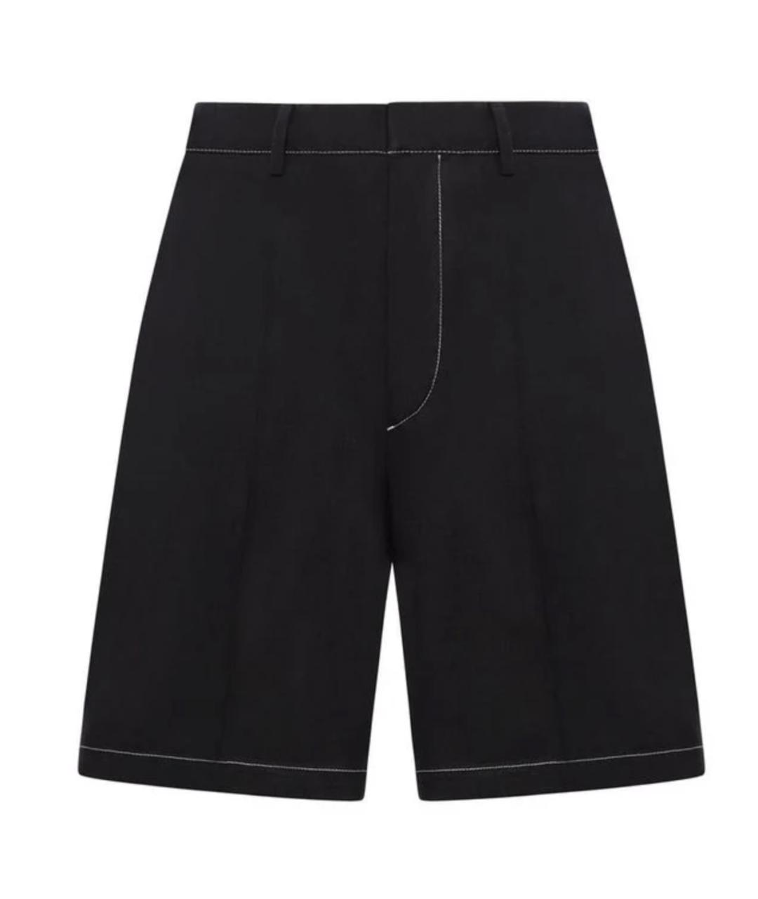 PRADA Черные льняные шорты, фото 1