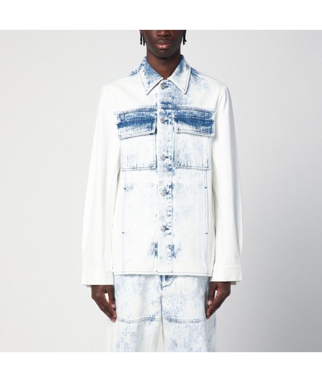 DRIES VAN NOTEN Голубая хлопковая кэжуал рубашка, фото 2