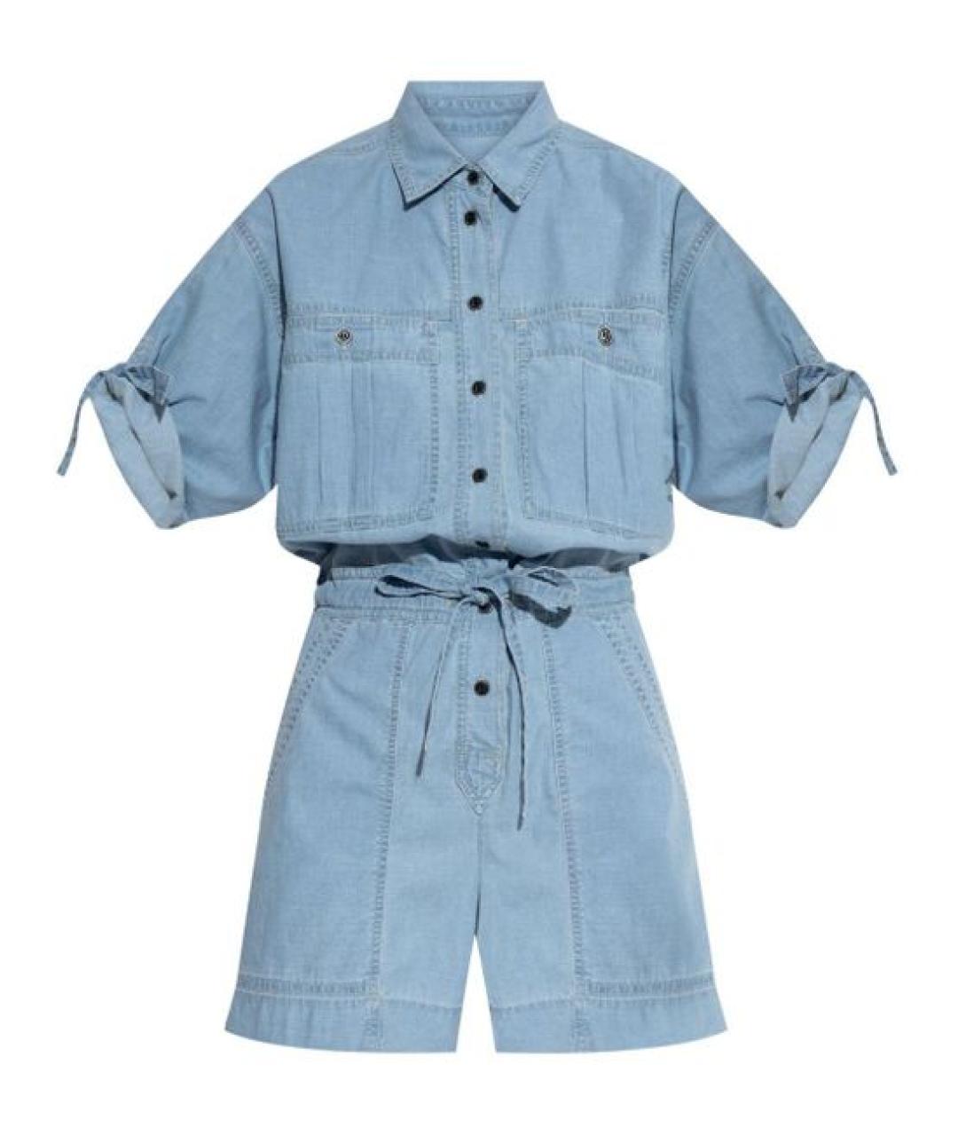 ISABEL MARANT Голубой хлопковый комбинезон, фото 1