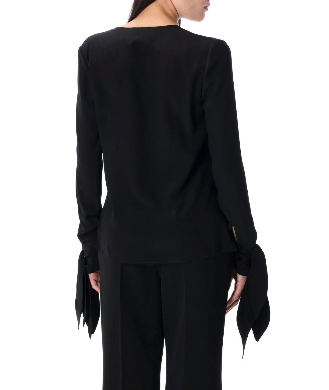 GIVENCHY Черная шелковая блузы, фото 3