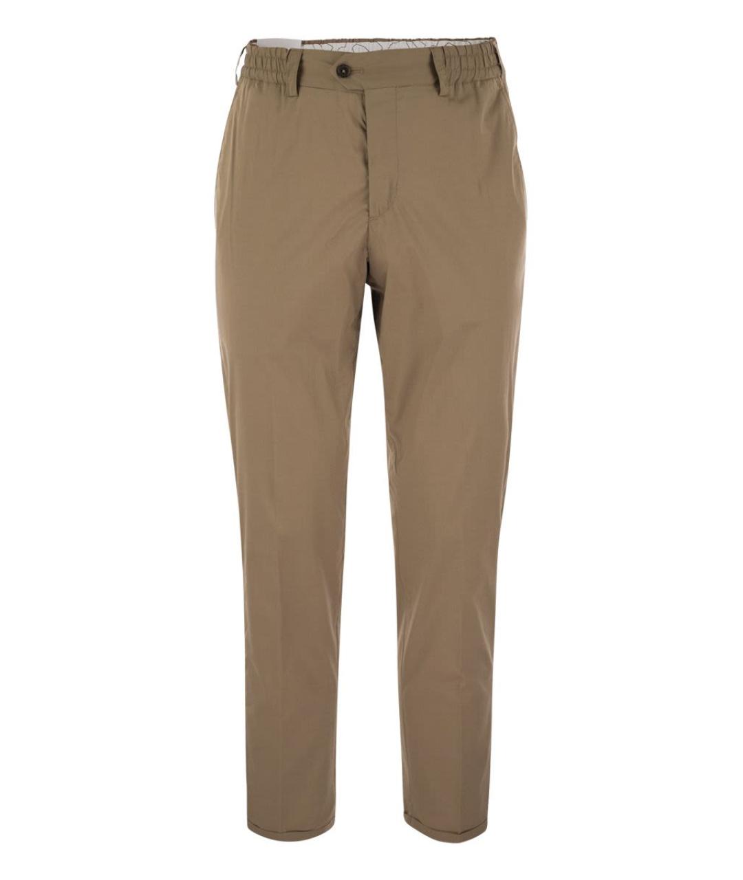 PT TORINO Бежевые хлопковые повседневные брюки, фото 1