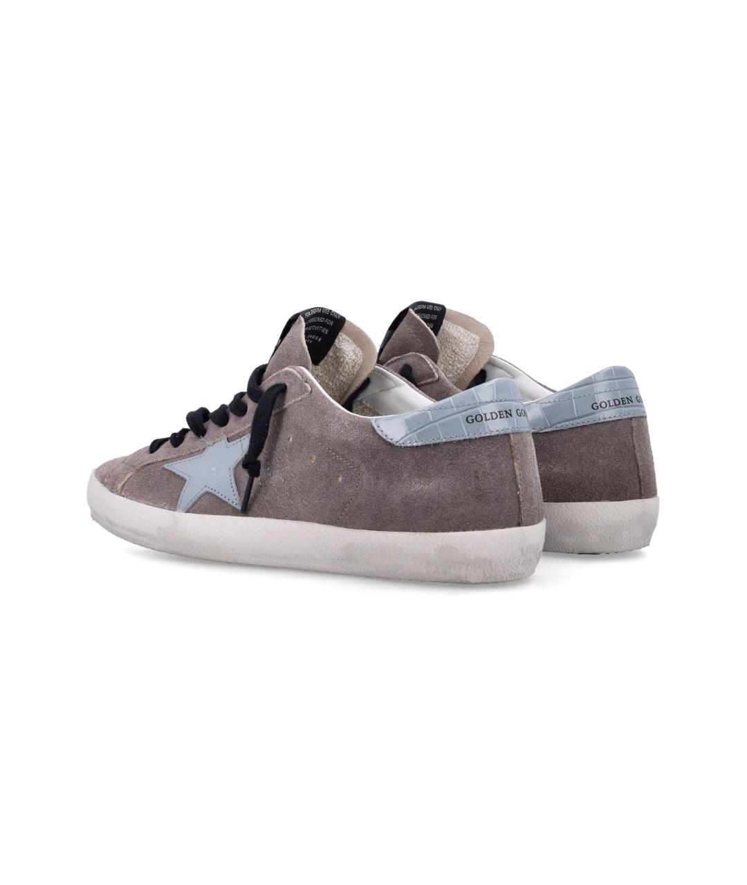 GOLDEN GOOSE DELUXE BRAND Серые замшевые низкие кроссовки / кеды, фото 4
