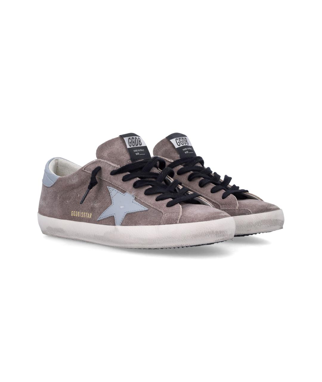 GOLDEN GOOSE DELUXE BRAND Серые замшевые низкие кроссовки / кеды, фото 2