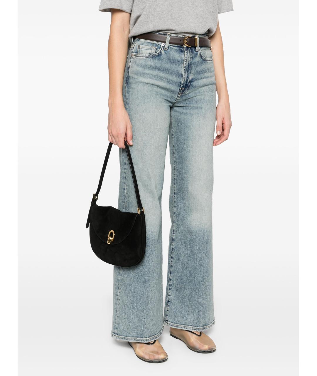 Savette Черная замшевая сумка через плечо, фото 5