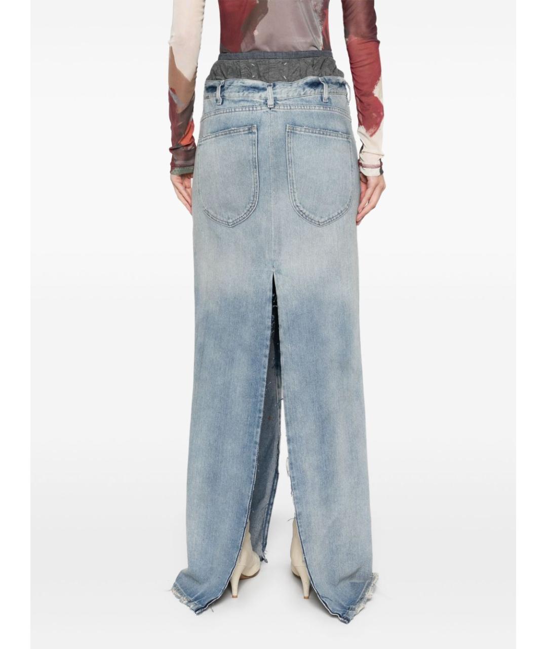 MAISON MARGIELA Синяя деним юбка макси, фото 3