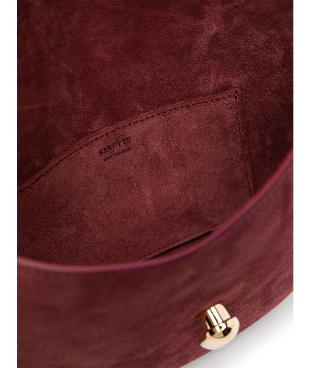Savette Красная замшевая сумка через плечо, фото 5