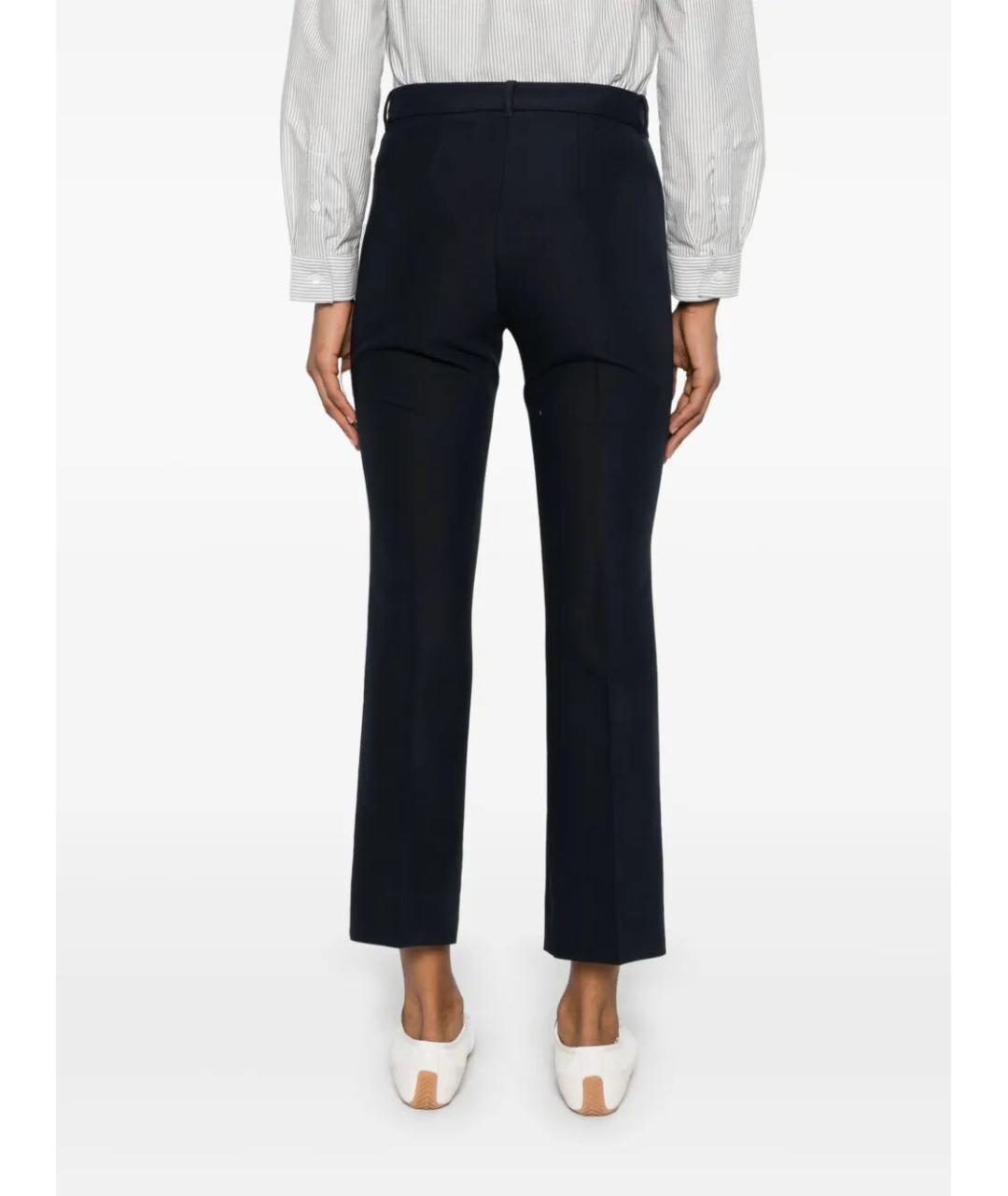 'S MAX MARA Синие хлопковые прямые брюки, фото 5