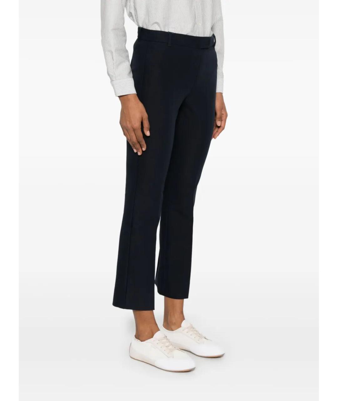 'S MAX MARA Синие хлопковые прямые брюки, фото 2