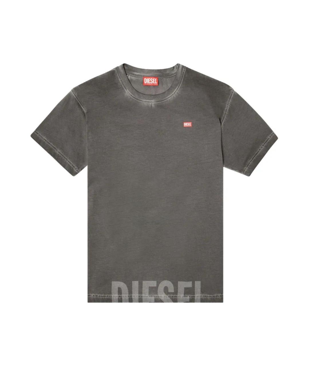 DIESEL Черная хлопковая футболка, фото 1