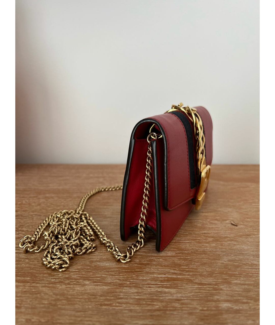 GUCCI Красная кожаная сумка тоут, фото 2