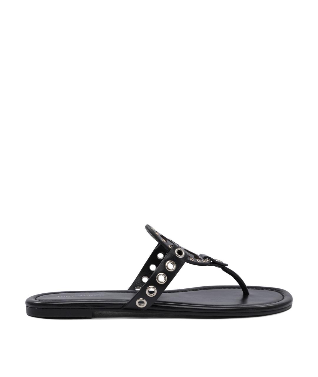 TORY BURCH Черные кожаные сандалии, фото 6