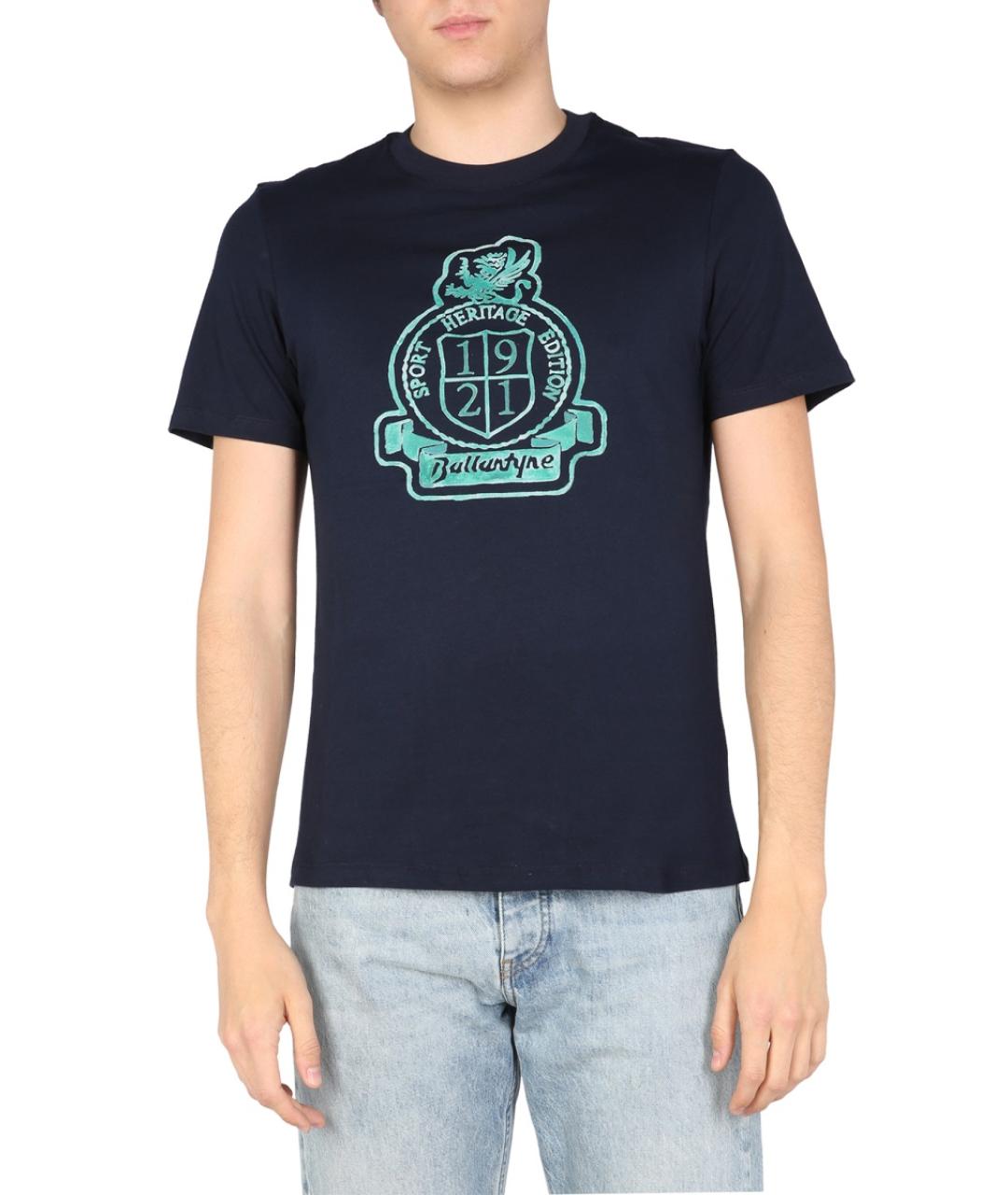 BALLANTYNE Синяя хлопковая футболка, фото 5