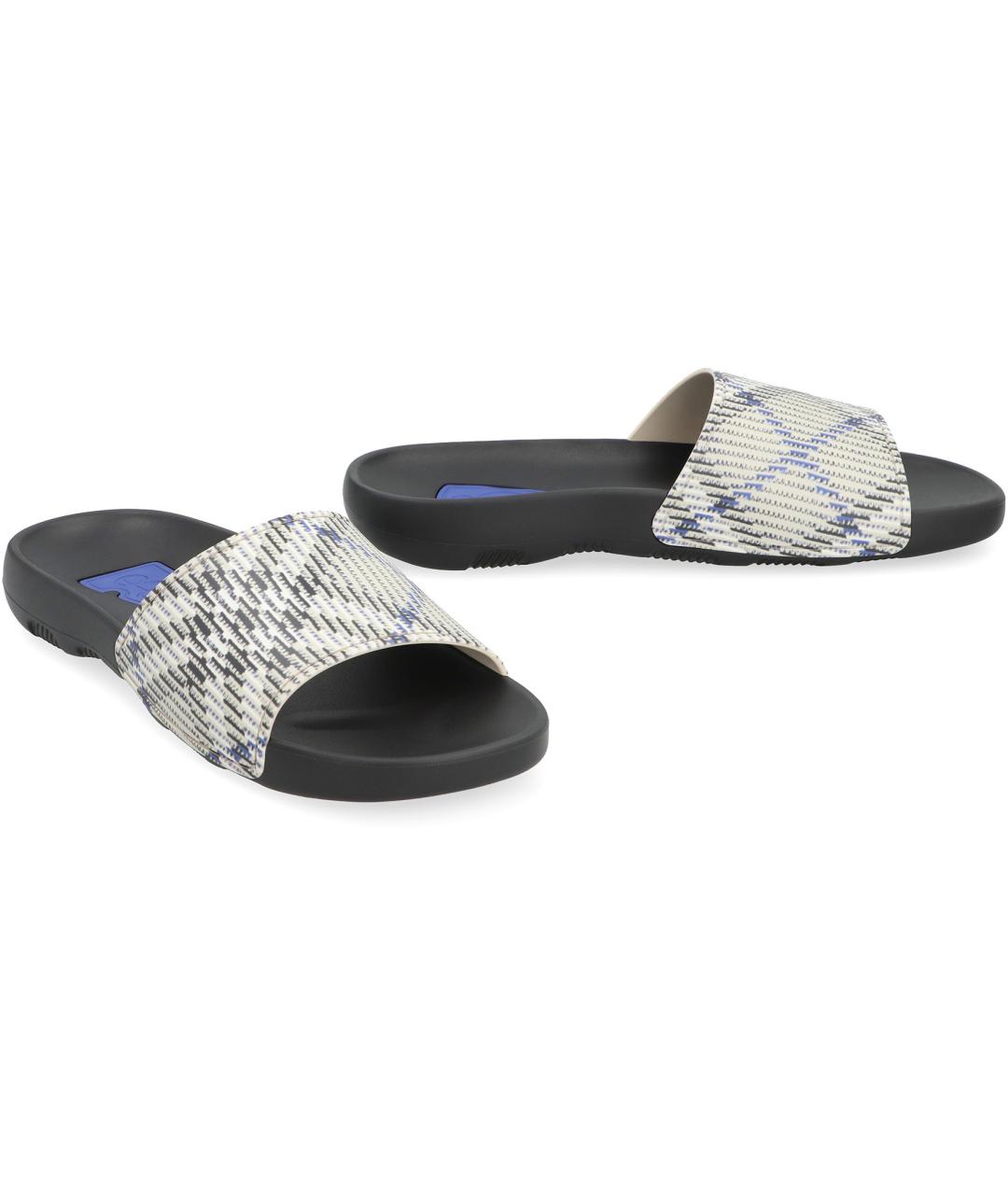 BURBERRY Мульти резиновые шлепанцы, фото 3