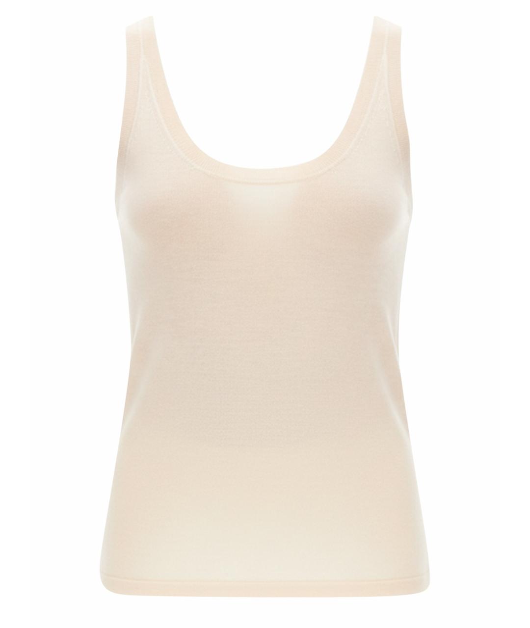 MAX MARA Белая кашемировая майка, фото 1