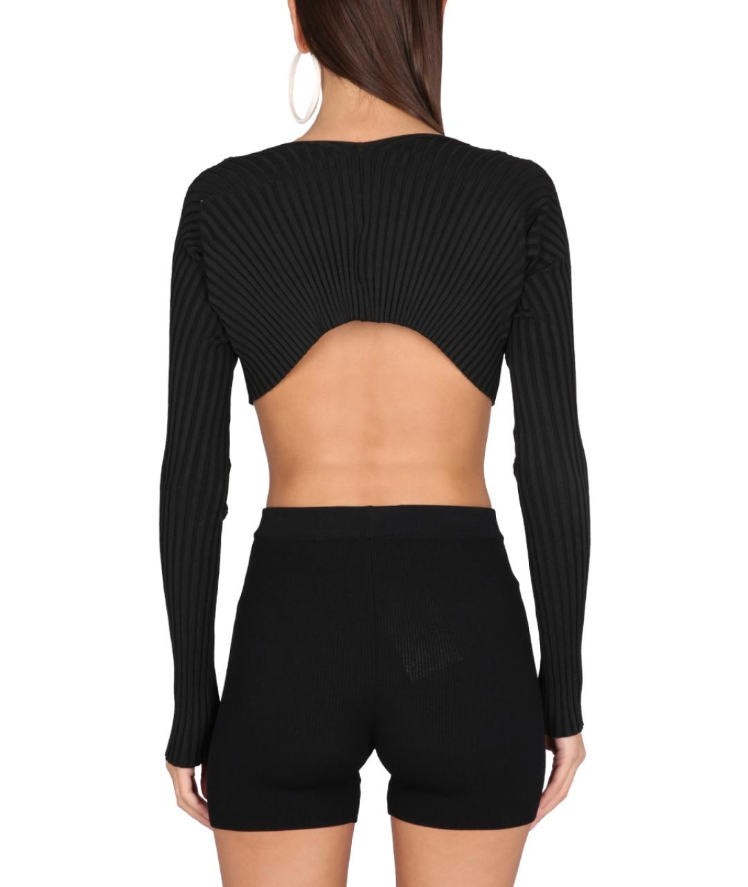 JACQUEMUS Черный вискозный джемпер / свитер, фото 6