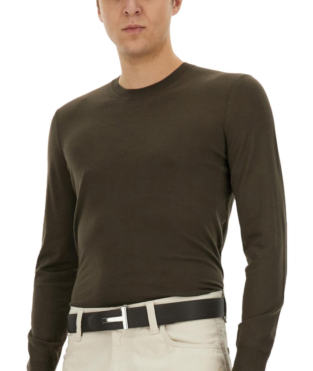 TOM FORD Зеленый шерстяной джемпер / свитер, фото 5