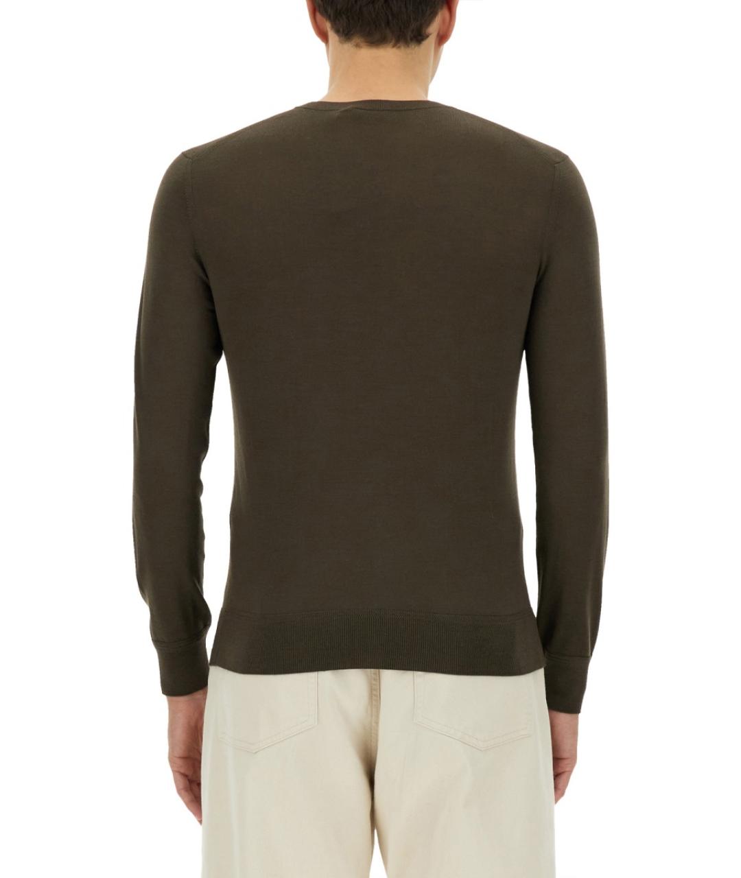 TOM FORD Зеленый шерстяной джемпер / свитер, фото 4