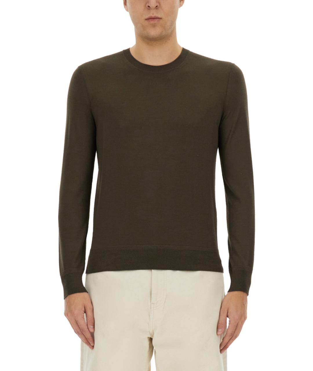 TOM FORD Зеленый шерстяной джемпер / свитер, фото 2