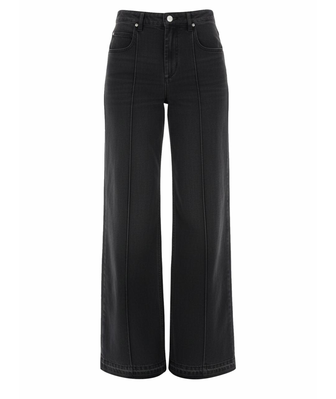 ISABEL MARANT Черные хлопковые прямые брюки, фото 1