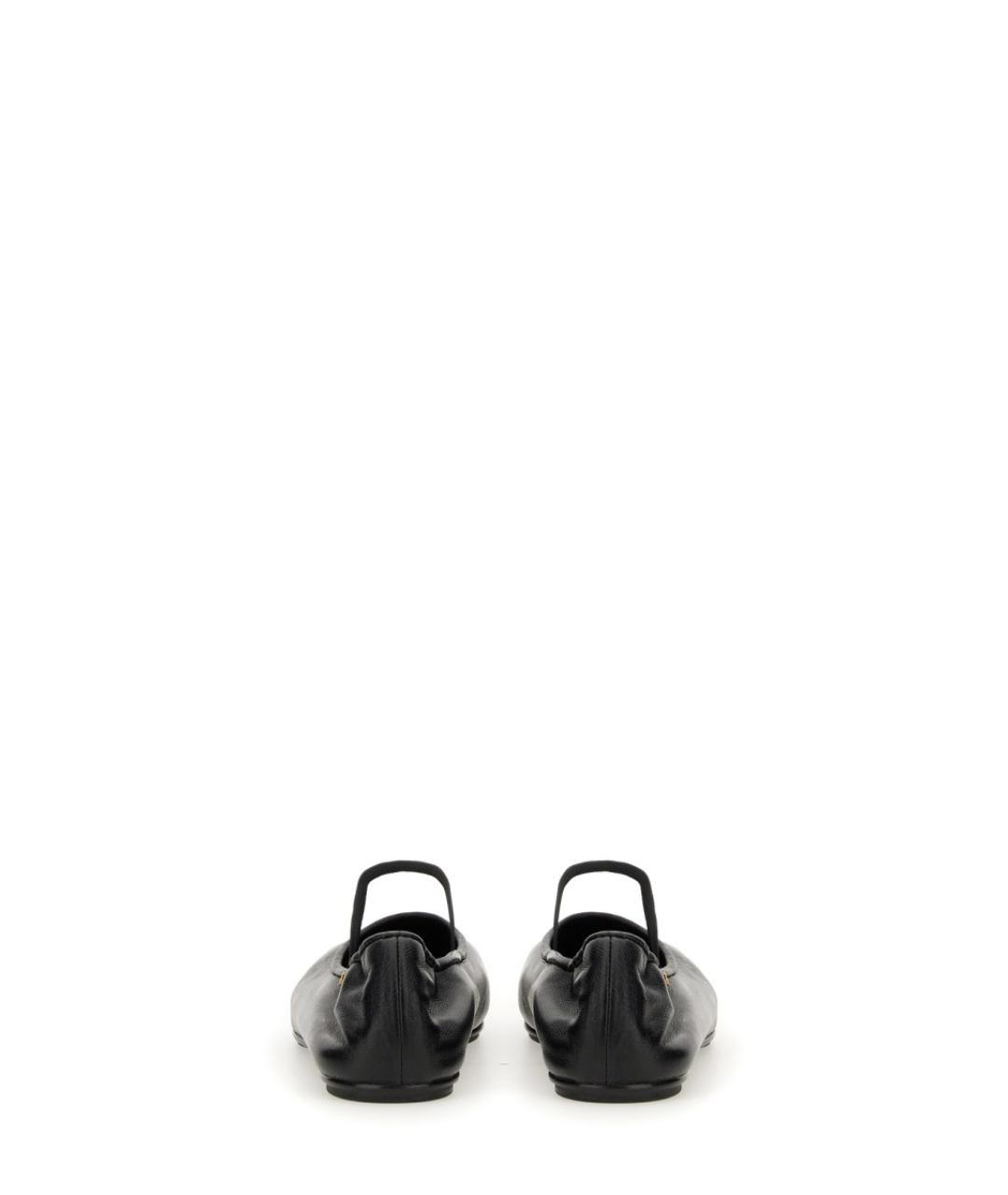 TORY BURCH Черные кожаные балетки, фото 3