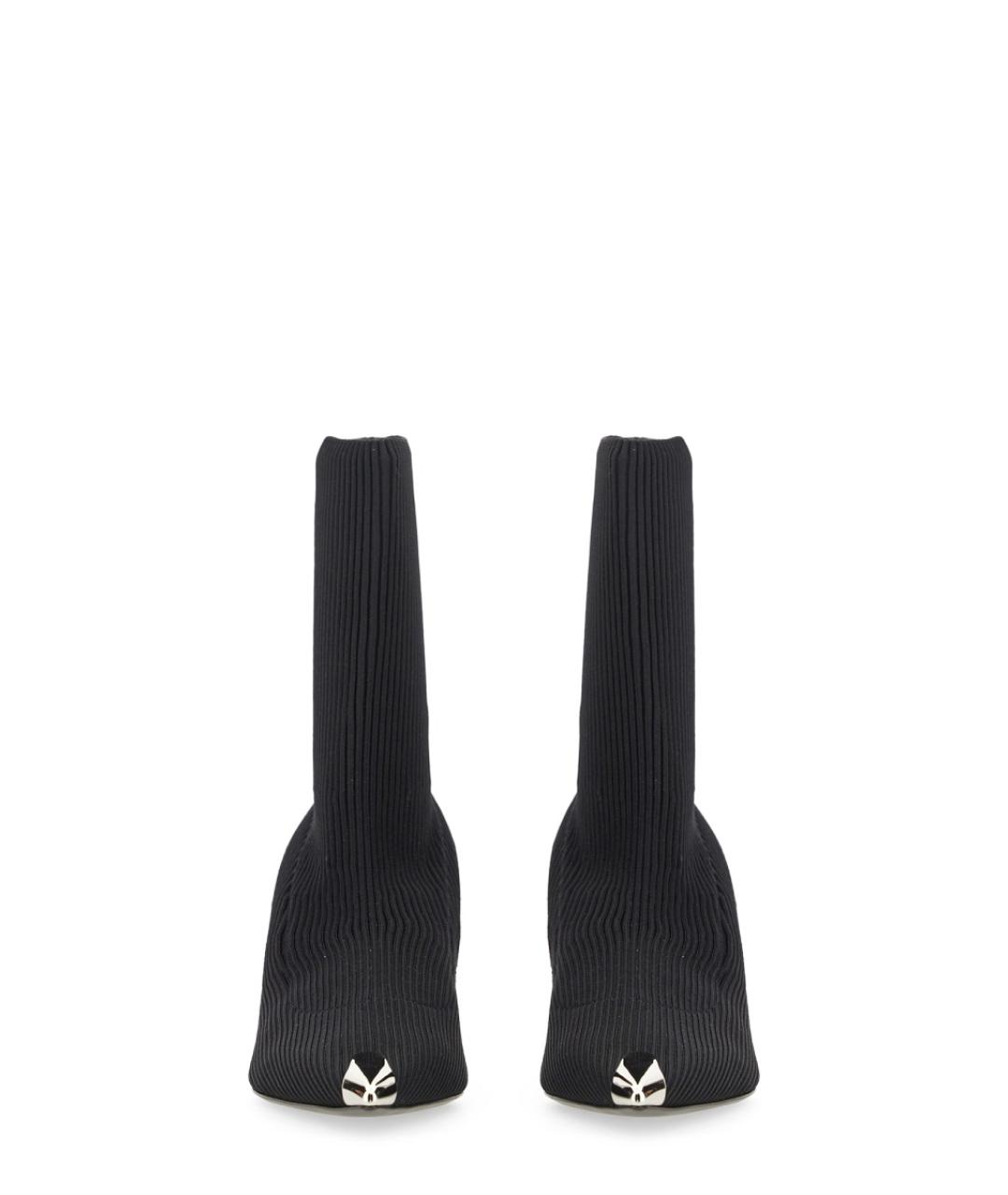 ALEXANDER MCQUEEN Черные текстильные ботильоны, фото 4