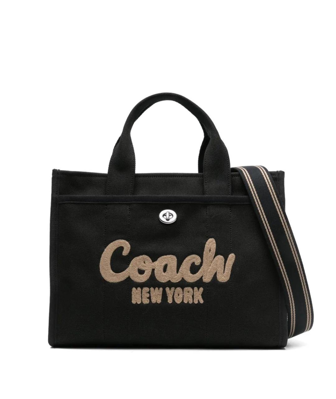 COACH Черная хлопковая сумка тоут, фото 1