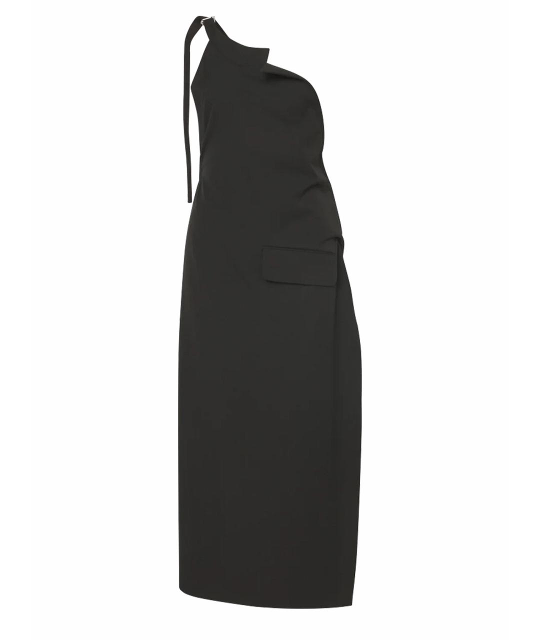 MM6 MAISON MARGIELA Черное полиэстеровое повседневное платье, фото 1