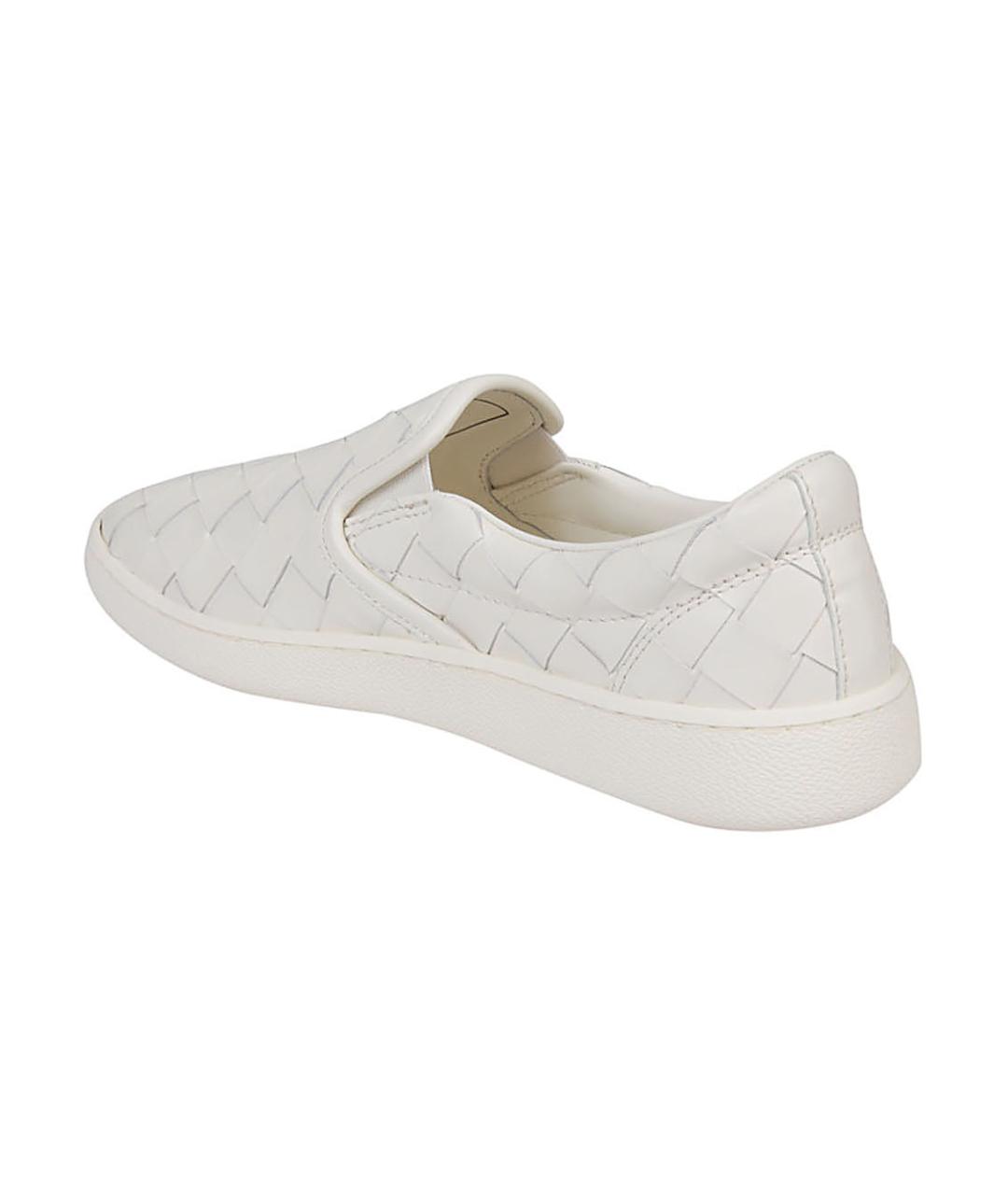 BOTTEGA VENETA Белые кожаные слипоны, фото 3