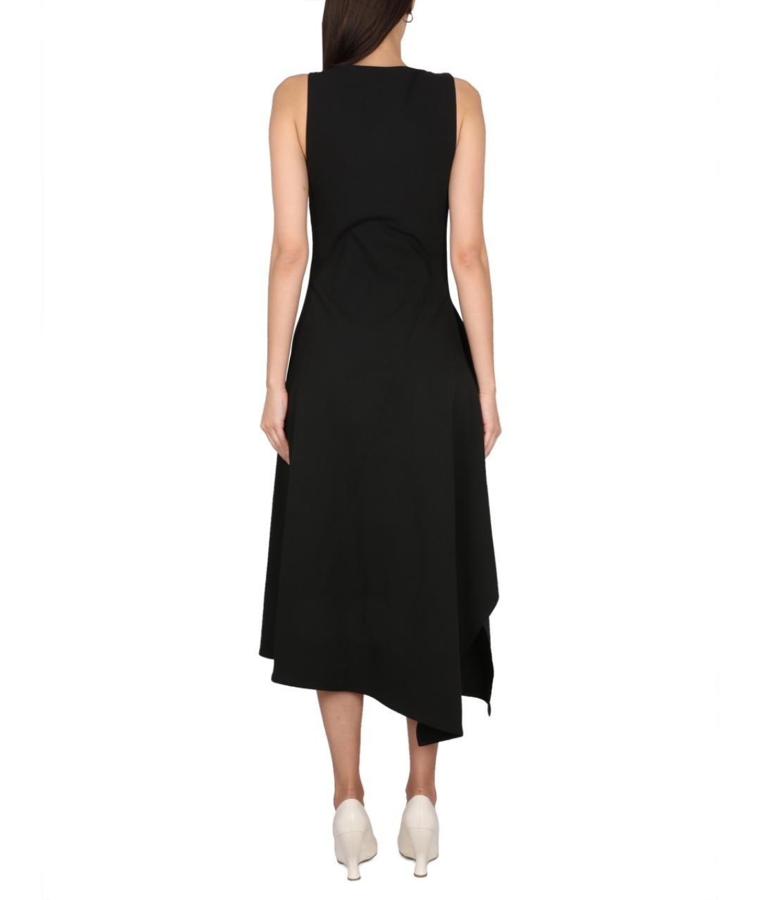 BOTTEGA VENETA Черное хлопковое повседневное платье, фото 4