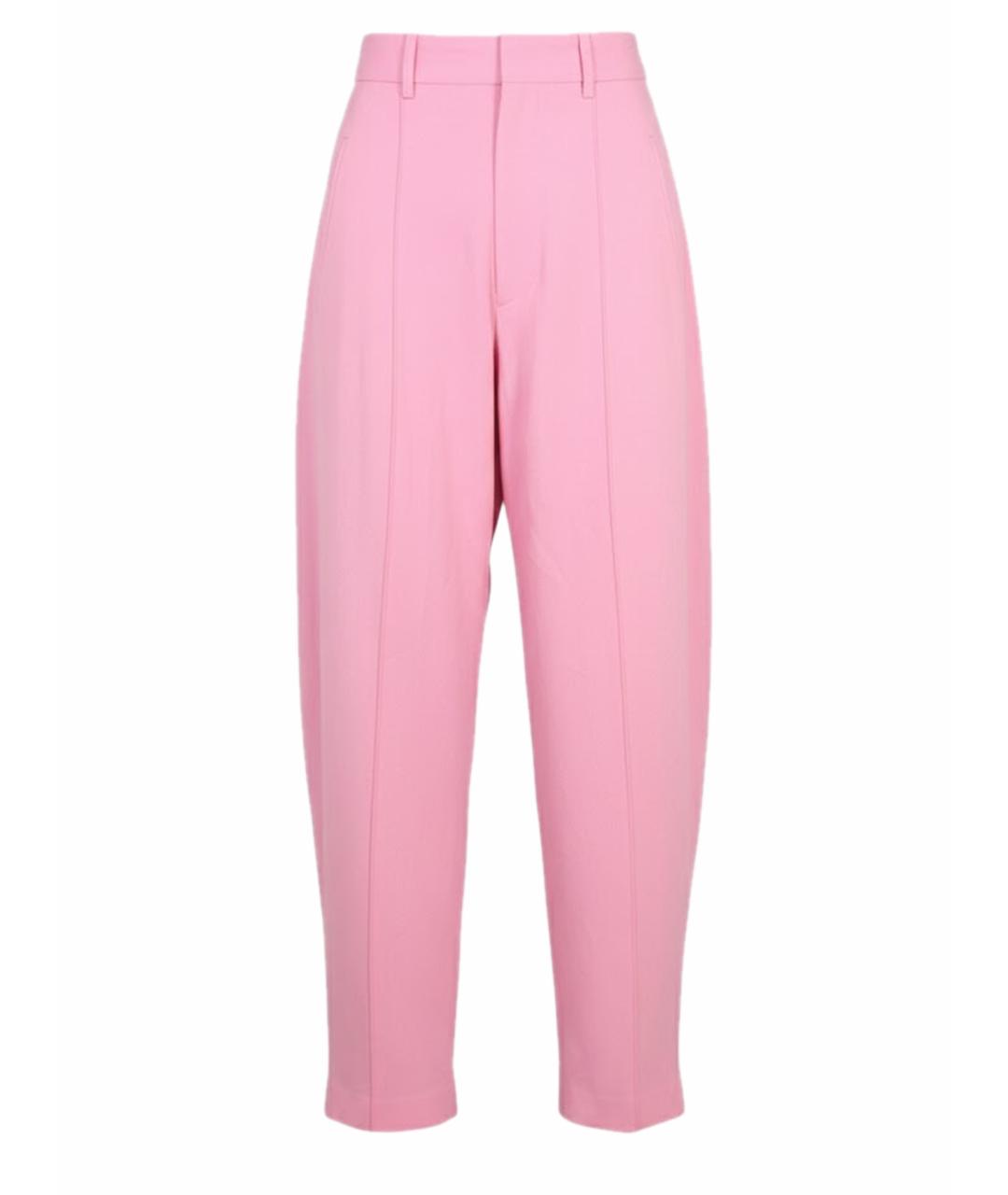 ISABEL MARANT Розовые вискозные прямые брюки, фото 1