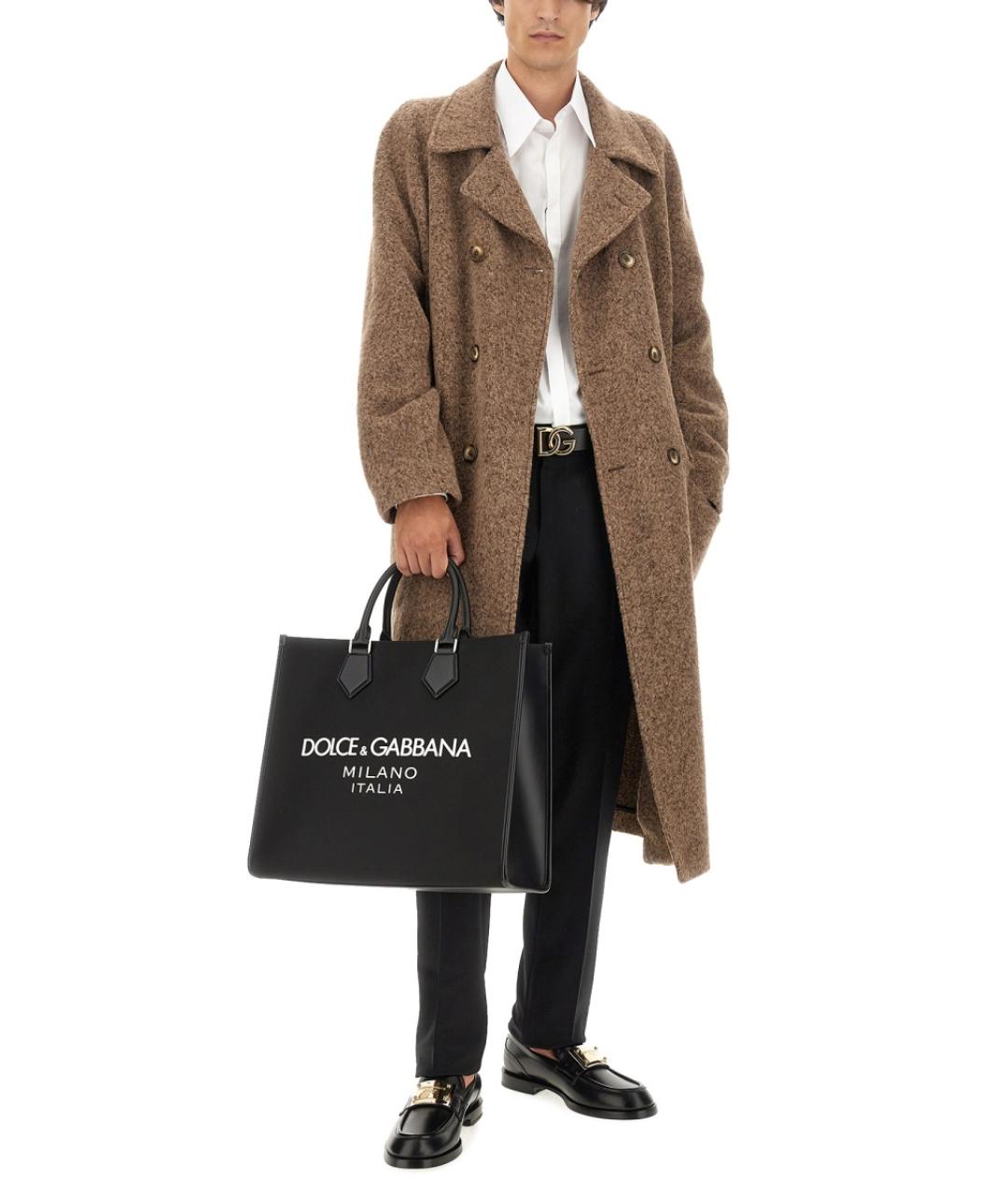 DOLCE&GABBANA Коричневое шерстяное пальто, фото 3