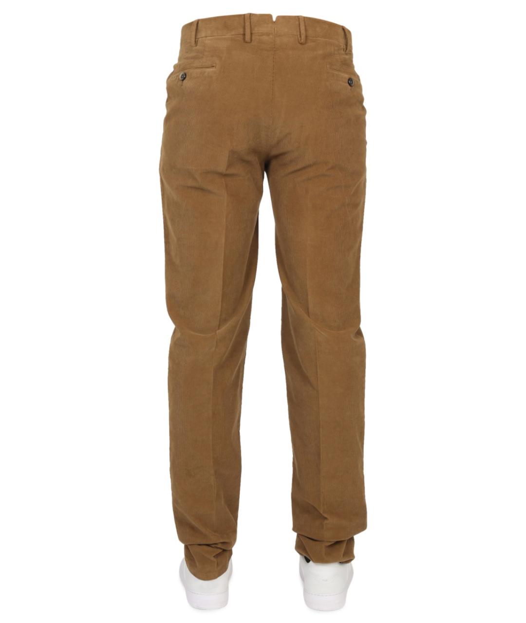 PT TORINO Коричневые хлопковые повседневные брюки, фото 4
