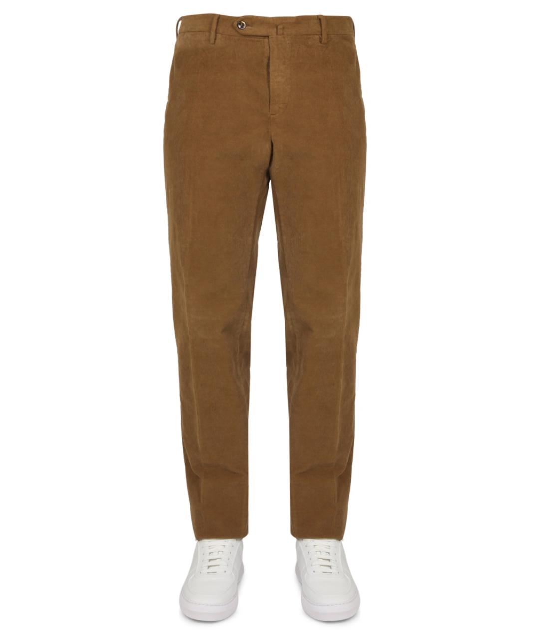 PT TORINO Коричневые хлопковые повседневные брюки, фото 5