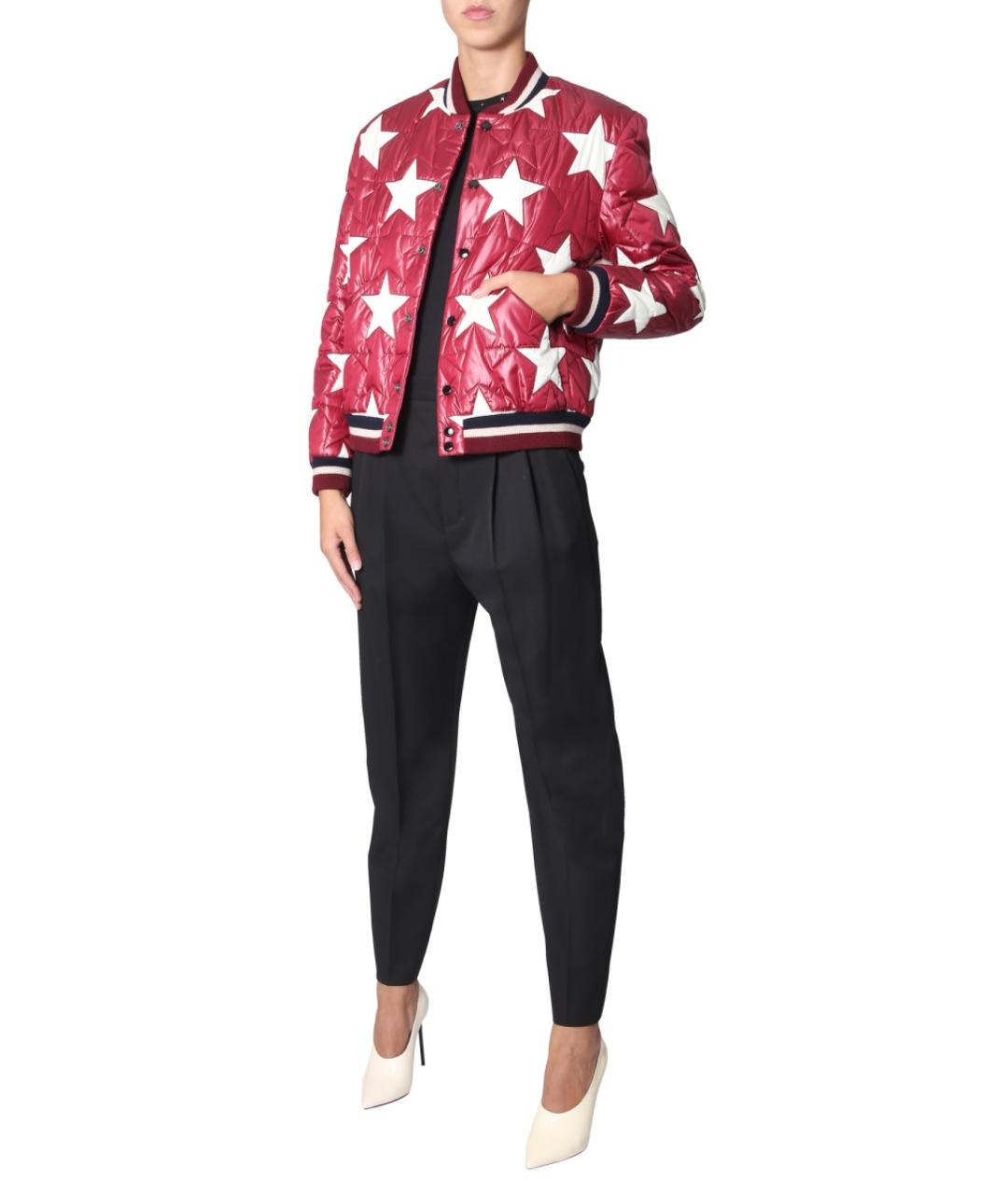 SAINT LAURENT Бордовая полиамидовая куртка, фото 3