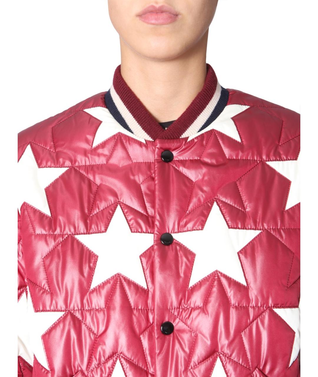 SAINT LAURENT Бордовая полиамидовая куртка, фото 5