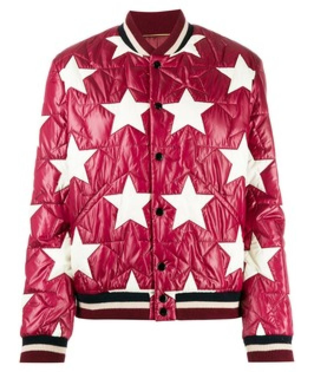 SAINT LAURENT Бордовая полиамидовая куртка, фото 1