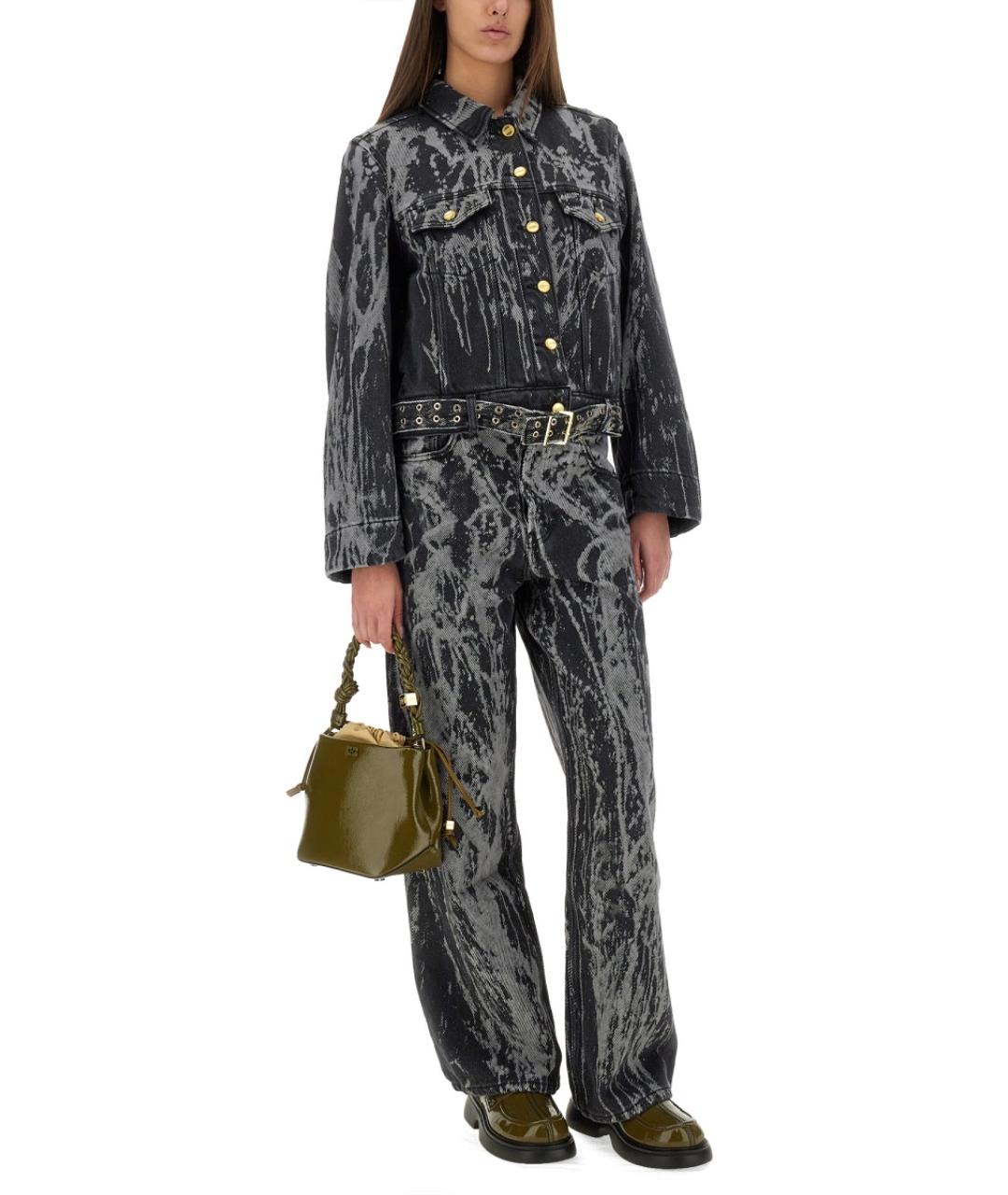 GANNI Черная хлопковая куртка, фото 3