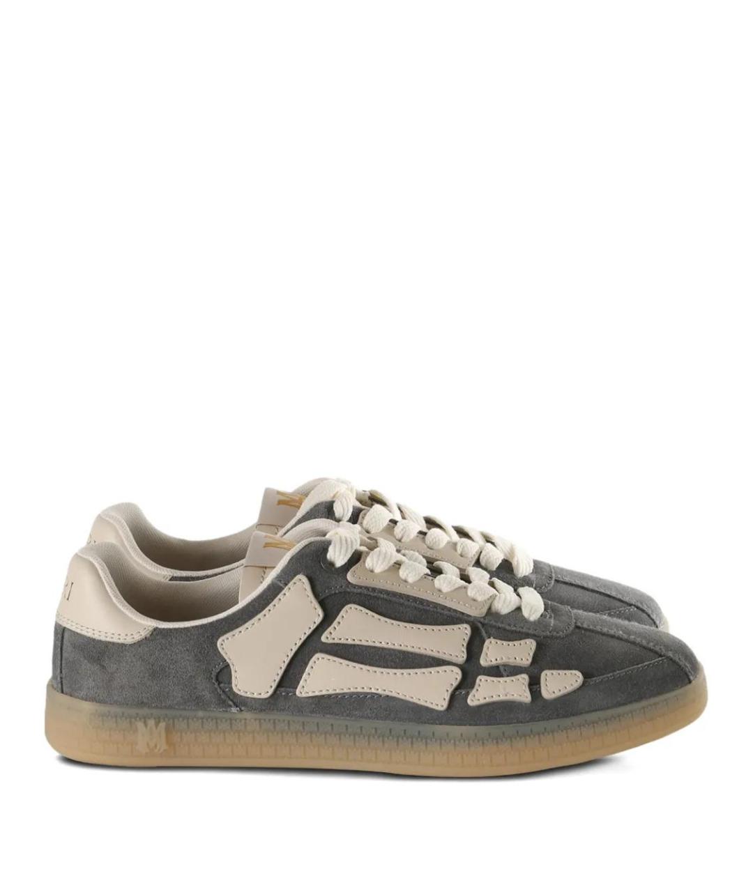 AMIRI Серые замшевые низкие кроссовки / кеды, фото 1