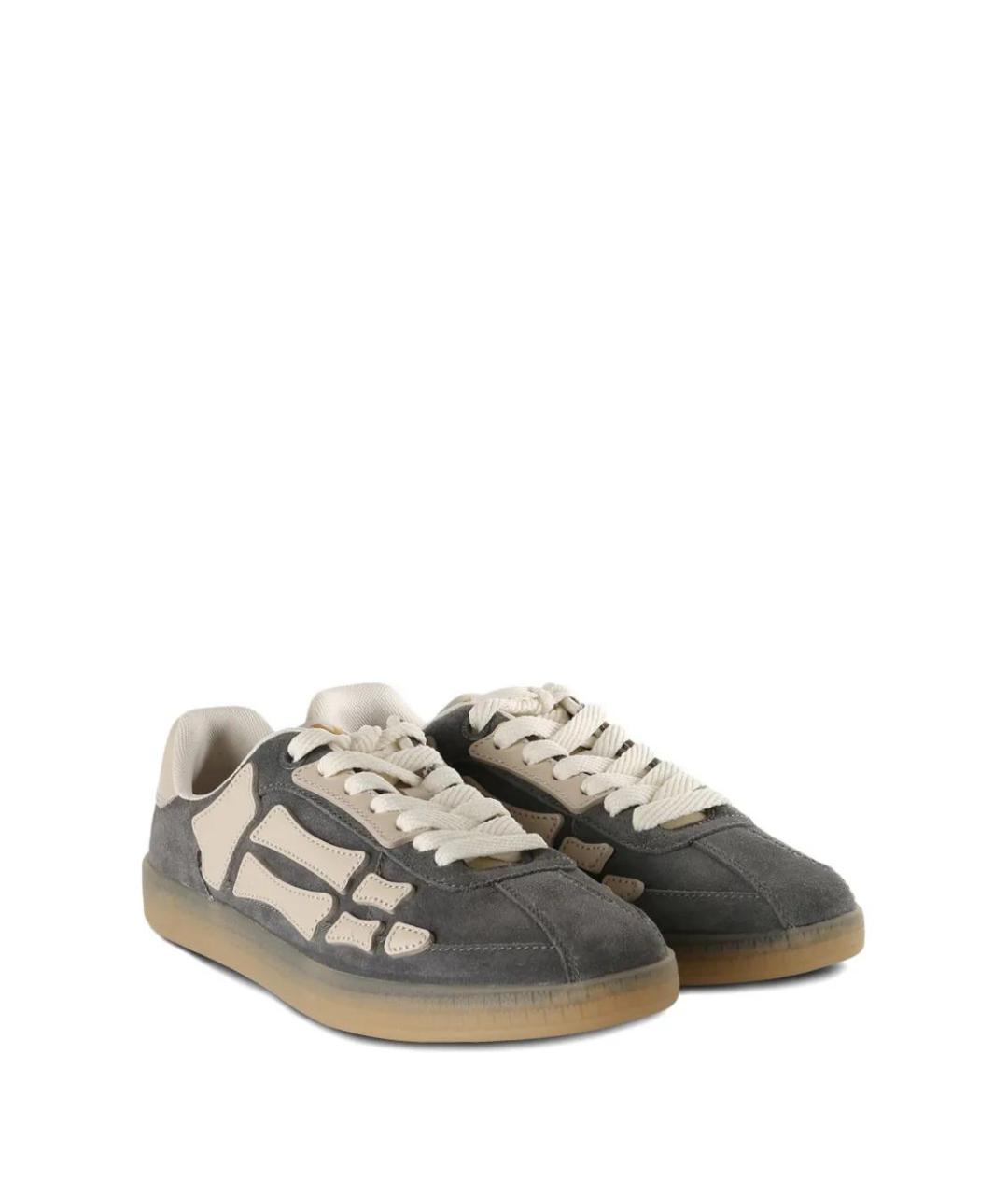 AMIRI Серые замшевые низкие кроссовки / кеды, фото 2