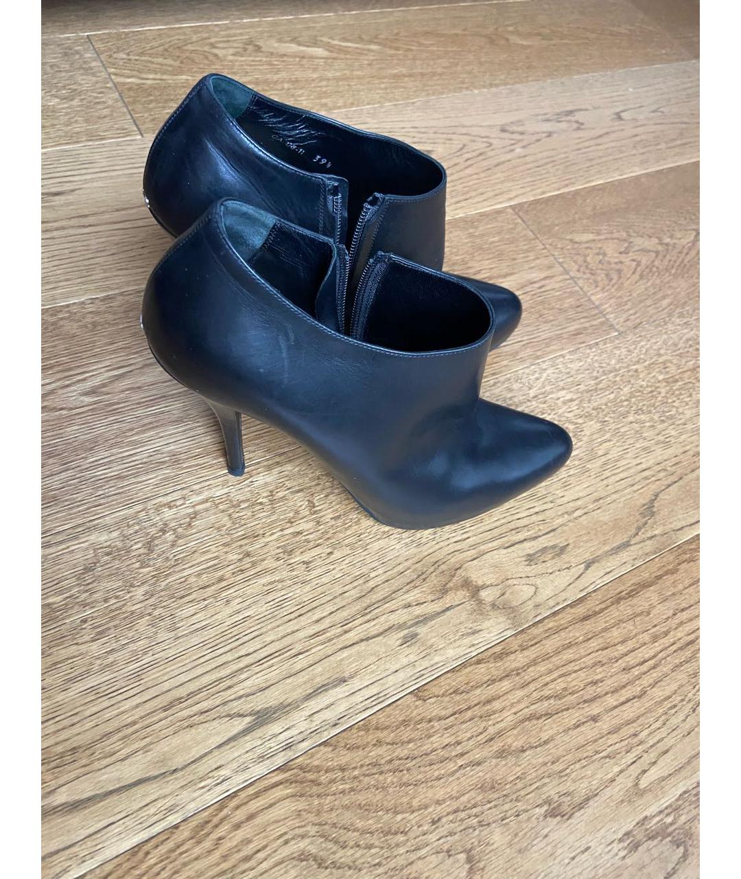 CHRISTIAN DIOR Черные кожаные ботильоны, фото 8