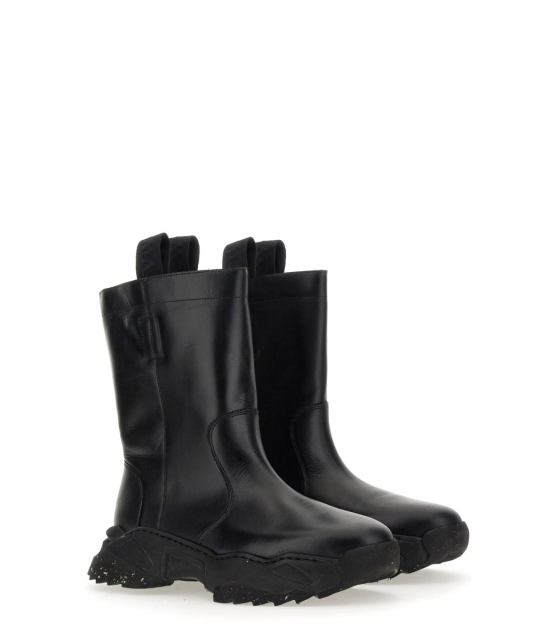 VIVIENNE WESTWOOD Черные кожаные высокие ботинки, фото 2