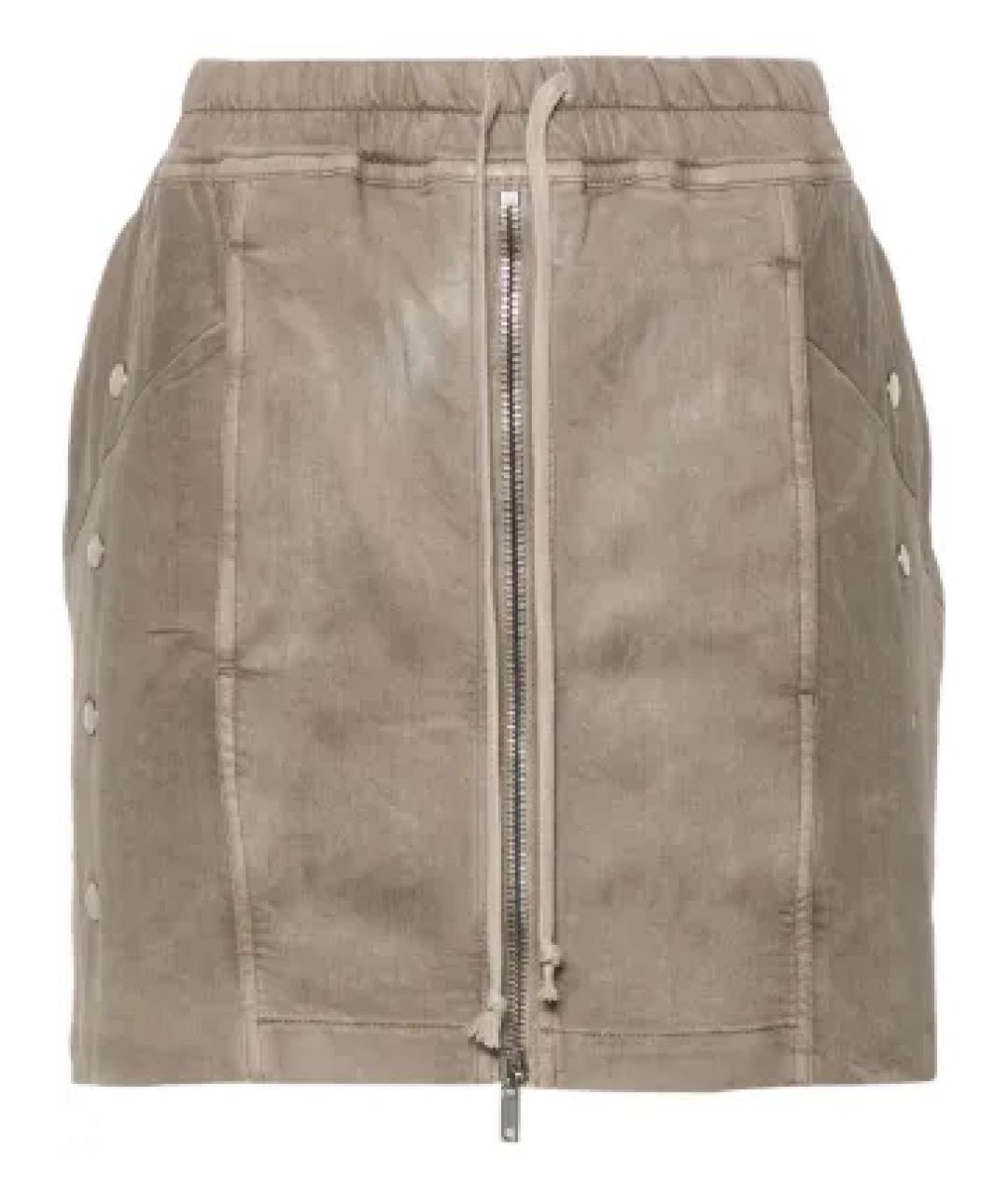 RICK OWENS DRKSHDW Хлопковая юбка мини, фото 1