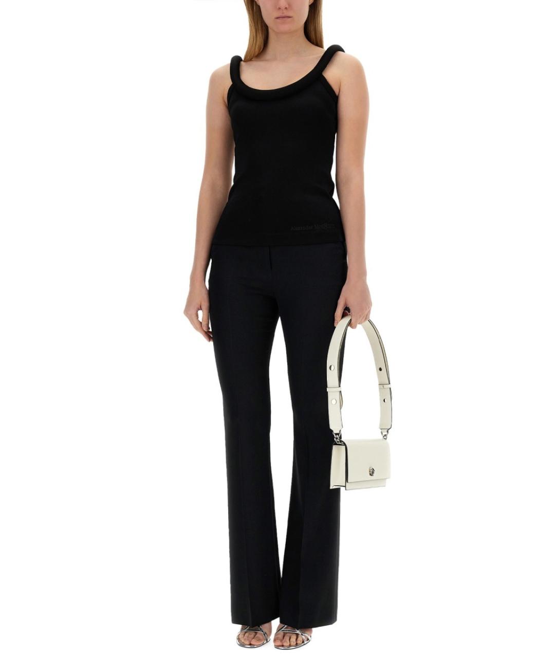 ALEXANDER MCQUEEN Черная вискозная майка, фото 3