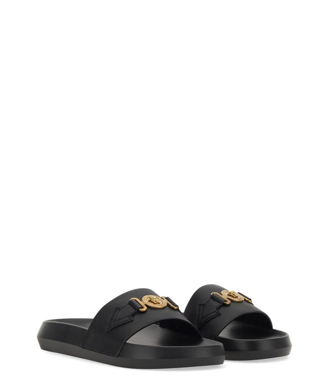 VERSACE Черные шлепанцы, фото 5